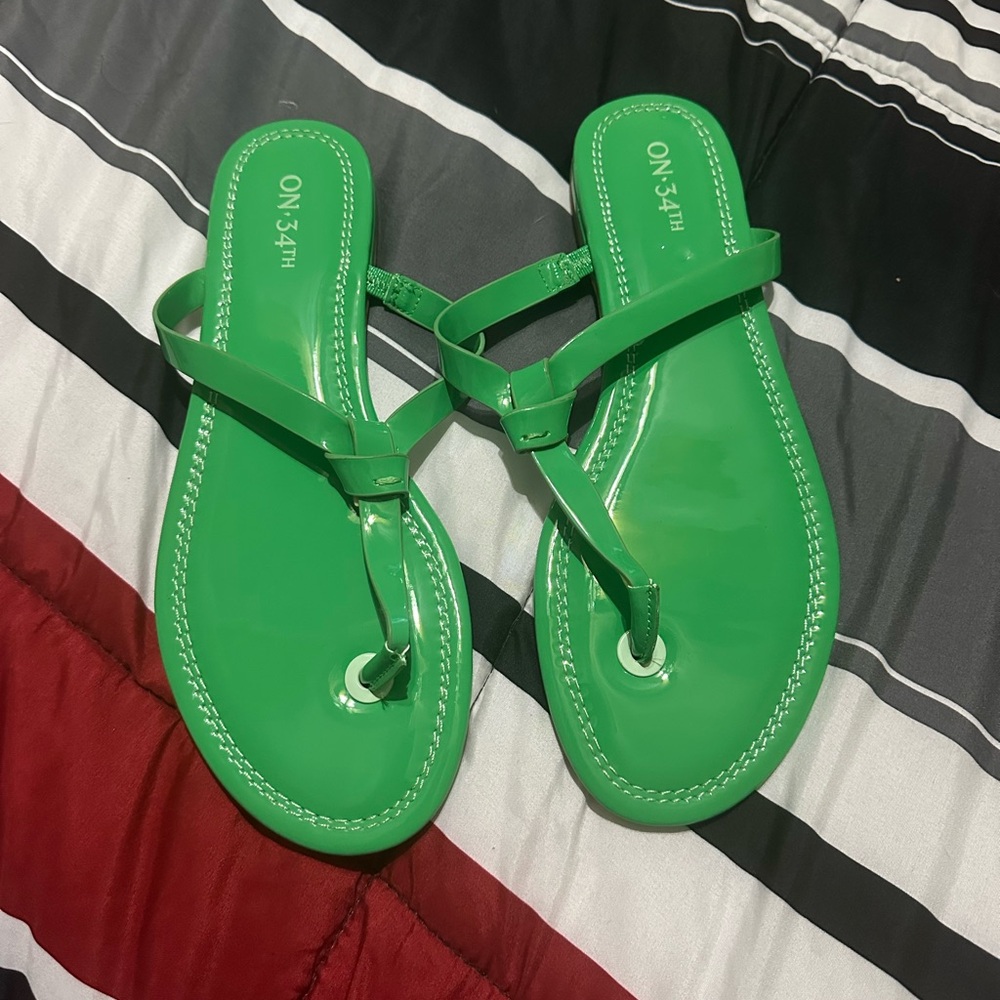ON 34th Vibrant Green Women's Sandals